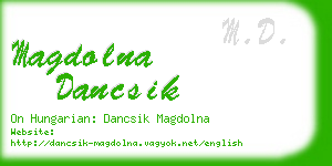 magdolna dancsik business card